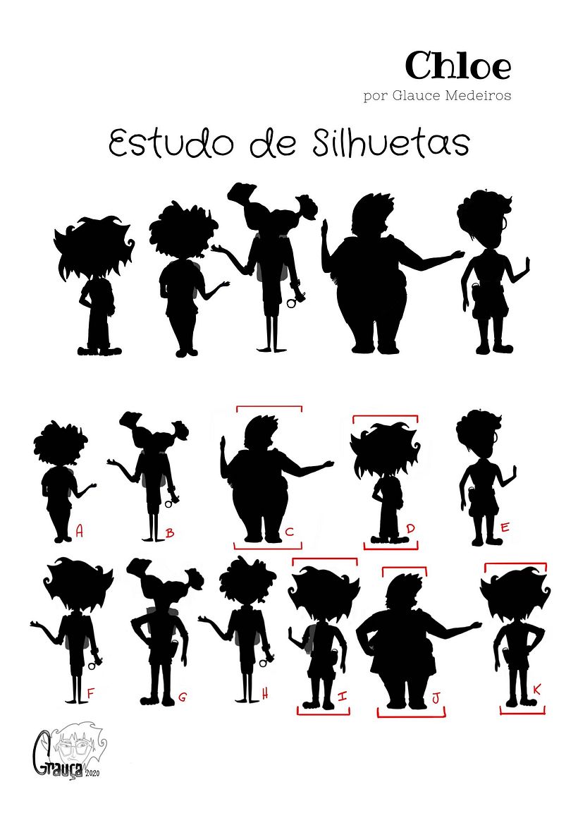 Estudo de Silhuetas - por Glauce Medeiros