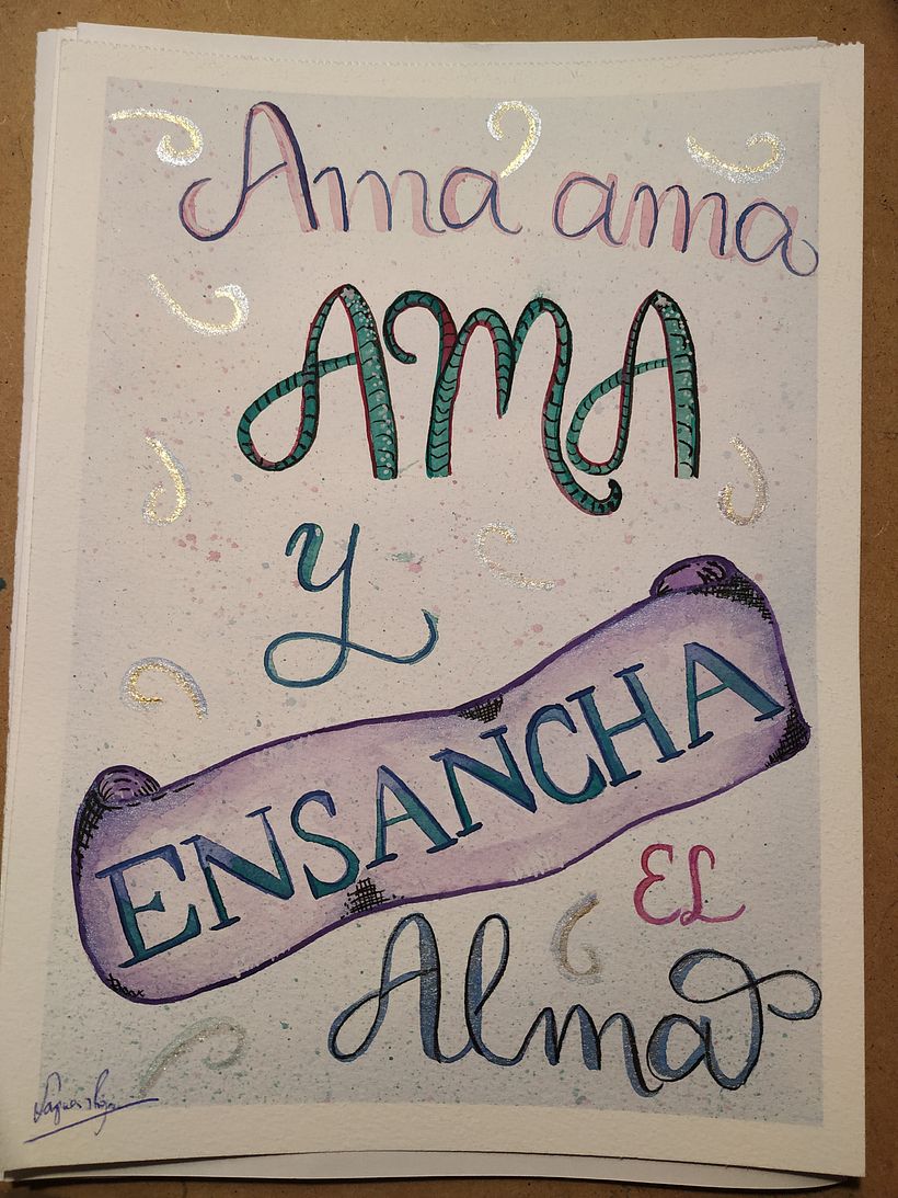 Extremoduro. "Ama,ama y ensancha el alma".Este es el resultado final, tras varias pruebas, el que mas me gusta