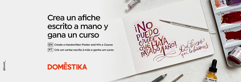 Crea un afiche a mano y gana un curso 0