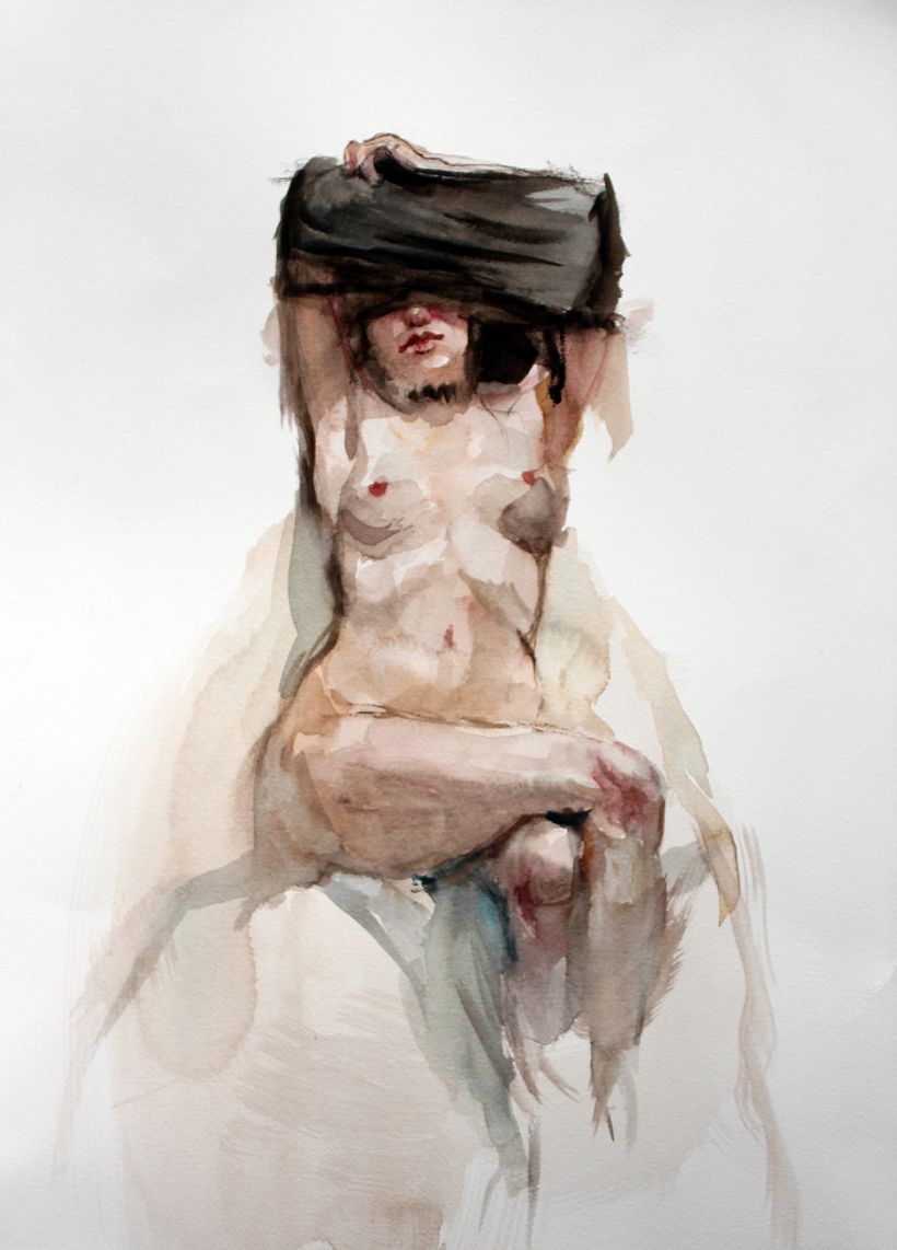 Dark, watercolor on paper, 2019.