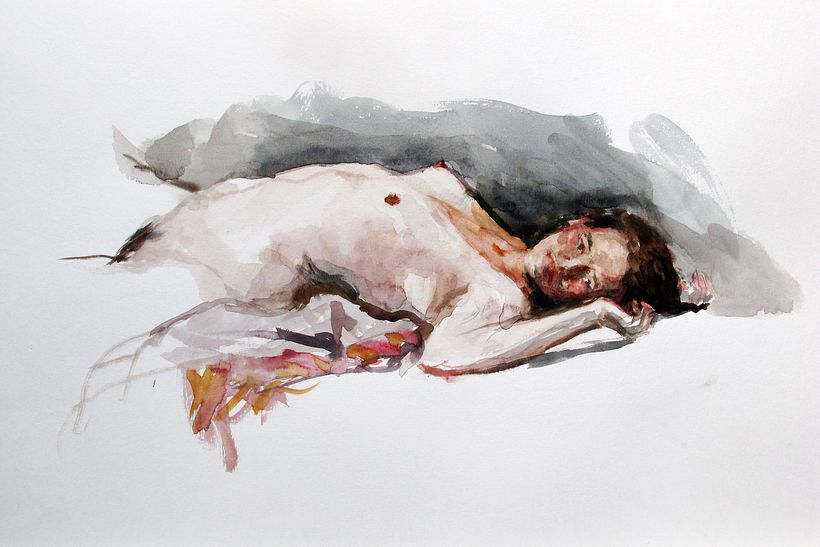 Aphrodite, watercolor on paper, 2018.