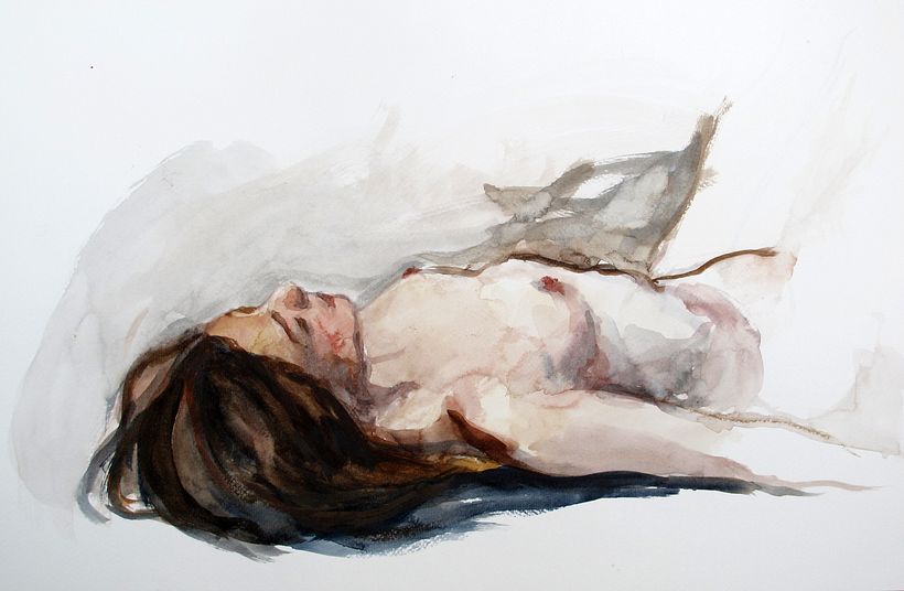 Cynthia Distesa, watercolor on paper, 2018.