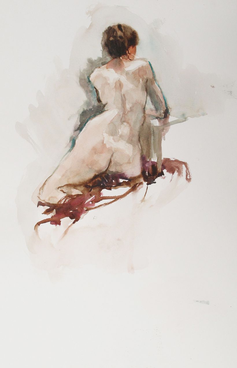 Mar, watercolor on paper, 2019.