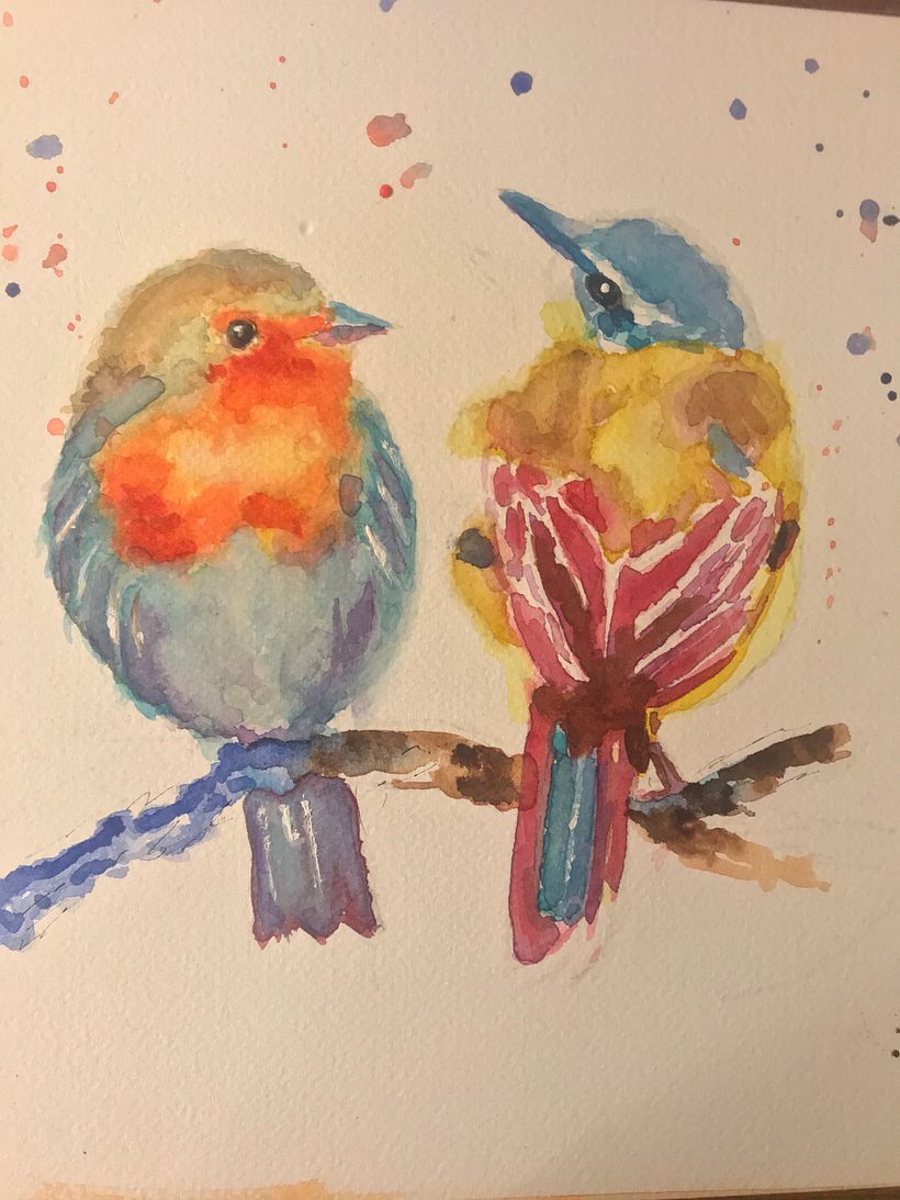 My project in Artistic Watercolor Techniques for Illustrating Birds course 0