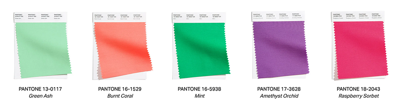 La paleta de colores de Primavera/Verano de 2021 de Nueva York.