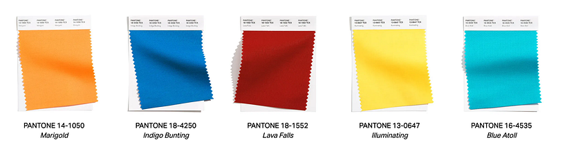 La paleta de colores de Primavera/Verano de 2021 de Londres.