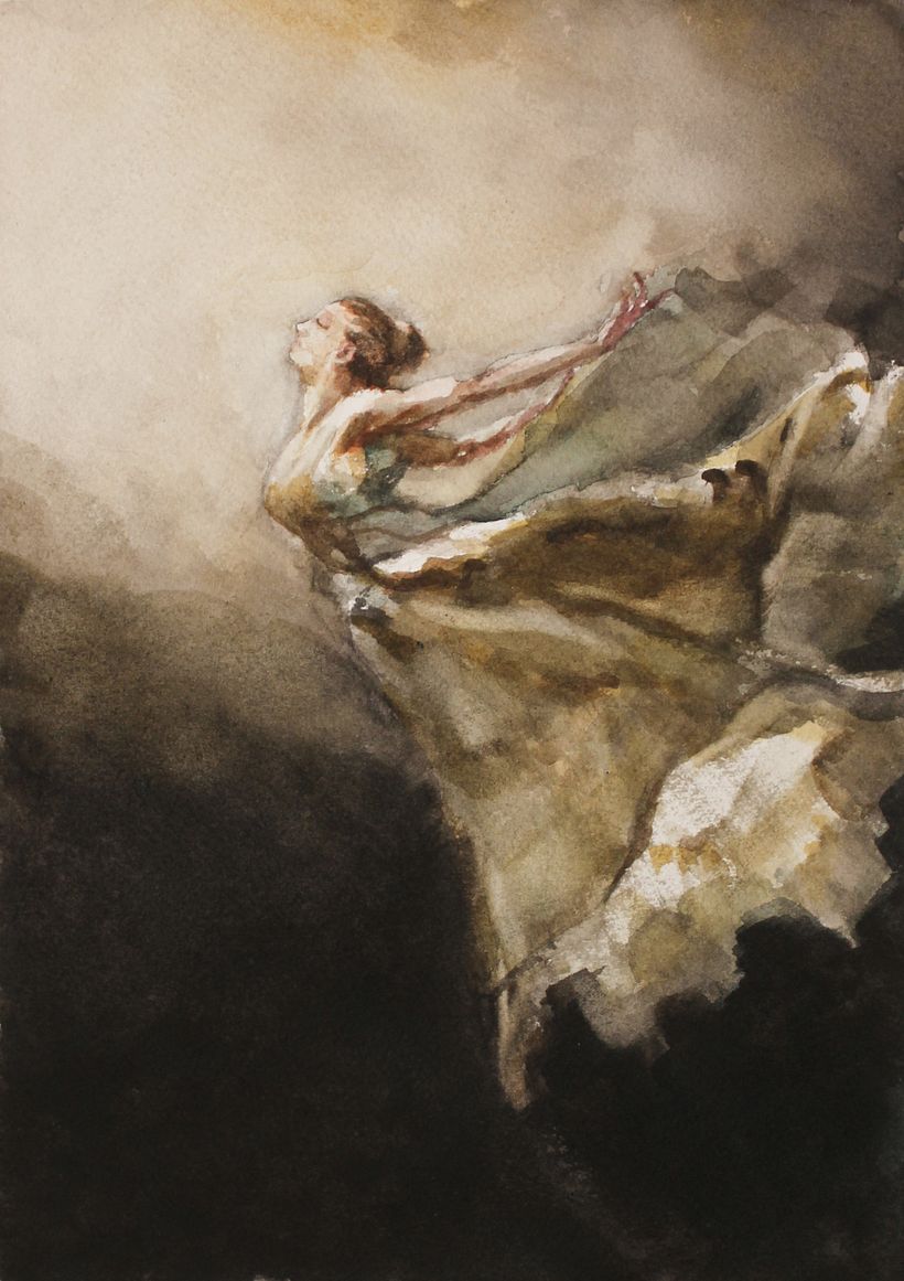 Dove, watercolor on paper.