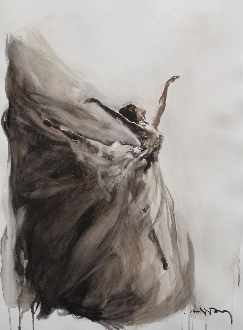 Freedom, watercolor on paper.