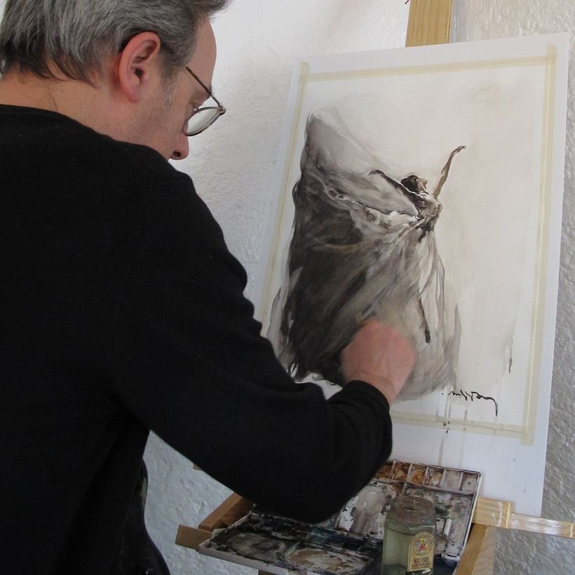 painting in process