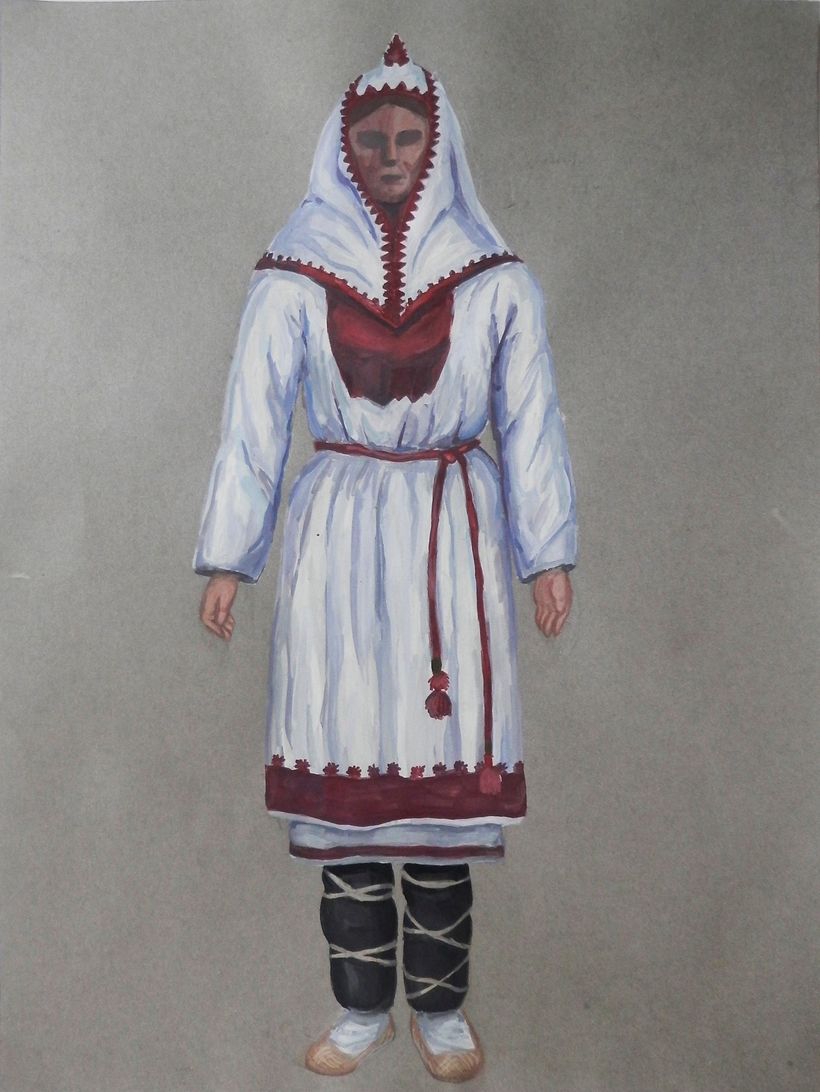 The costume of a married woman. The Mari