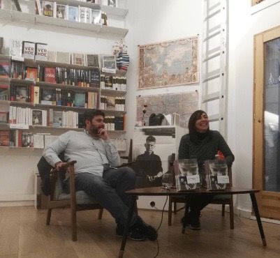 Presentación en Barcelona, con el editor Malcolm Otero Barral.