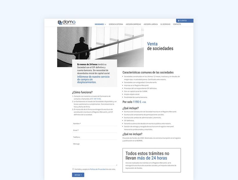 Diseño Web: Doma Company For Sale 2