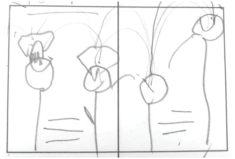 Boceto rápido desprendido de un plan de obra (un "mapa" del contenido de un libro)