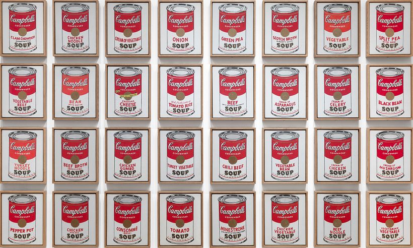 "Campbell's Soup Cans", Andy Warhol, 1962.