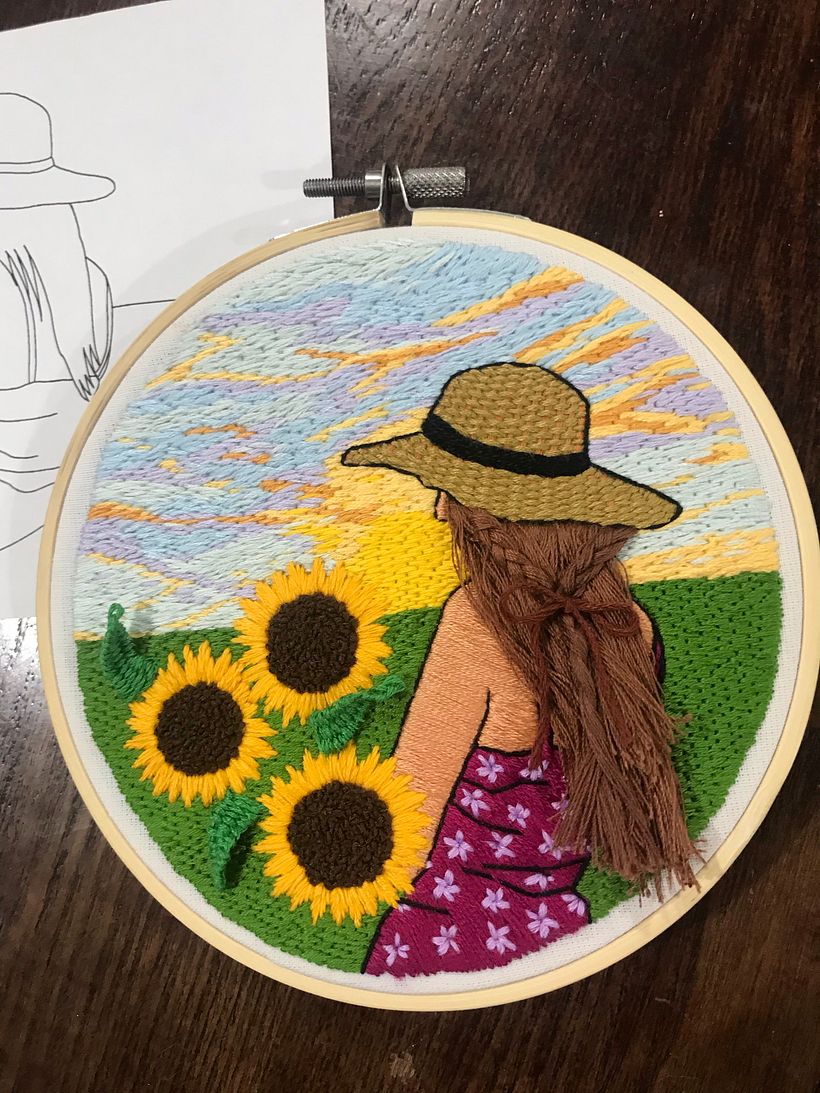 Mi Proyecto del curso: Técnicas de bordado para crear peinados con volumen 1