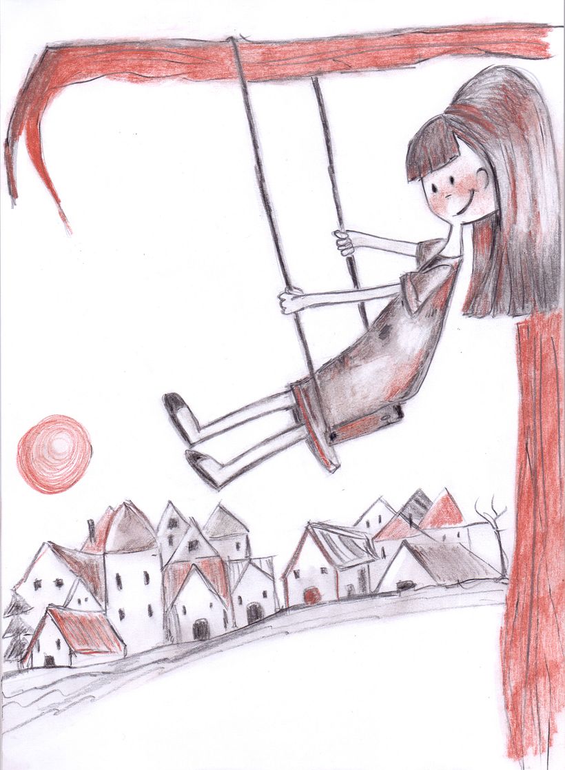ilustracion en grafito y sanguina