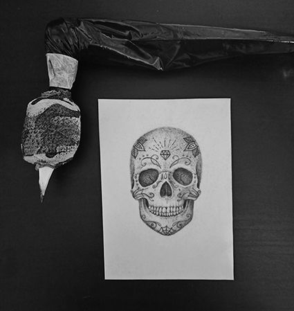 Mi Proyecto del curso: Tatuaje botánico con puntillismo 1
