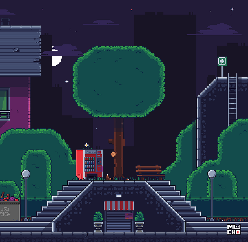 Pixel Art Tileset: City Street 6