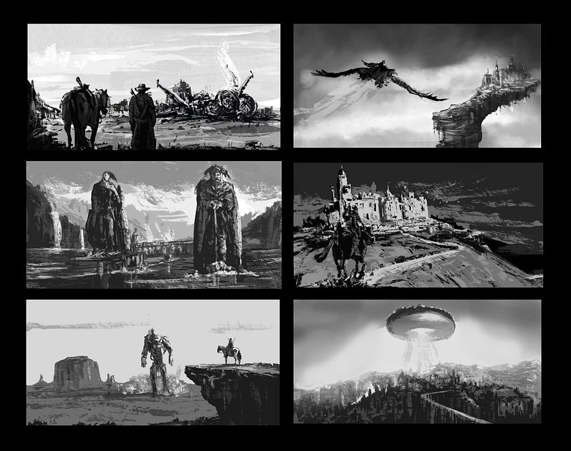 Algunos de los Thumbnails que he desarrollado antes de ponerme con el proyecto