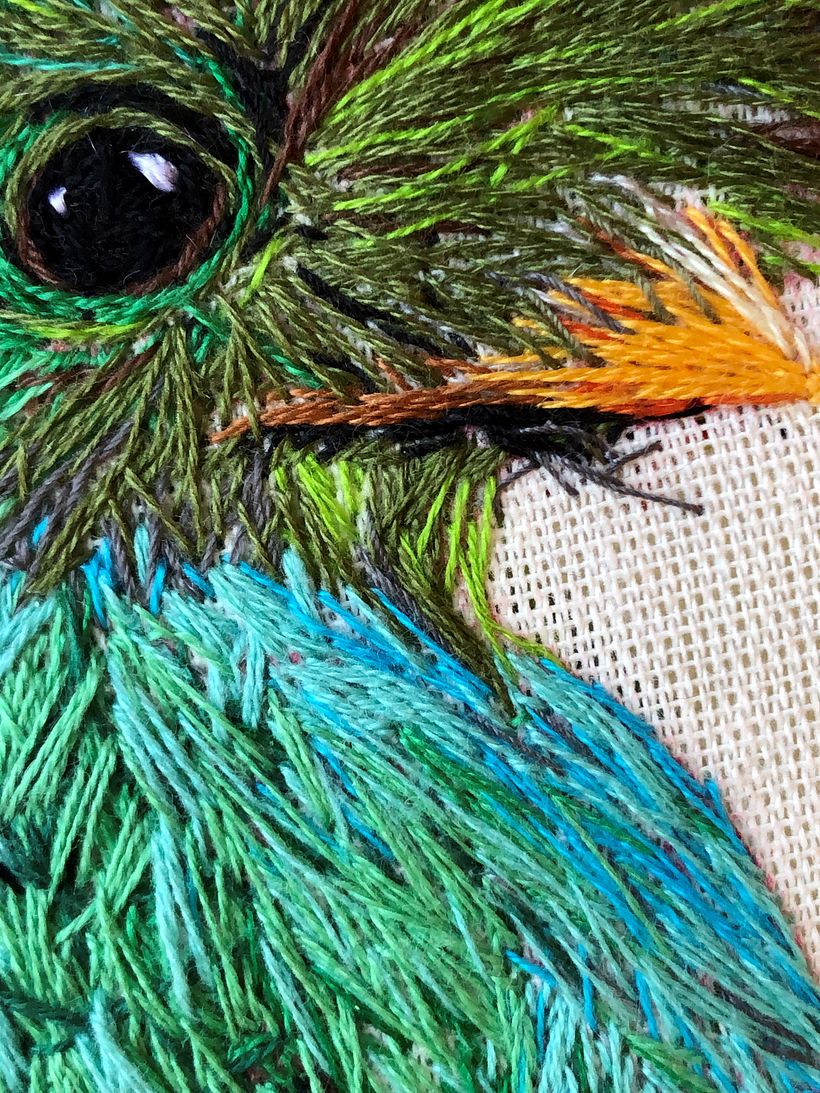 Mi Proyecto del curso: Pintar con hilo: técnicas de ilustración textil 2