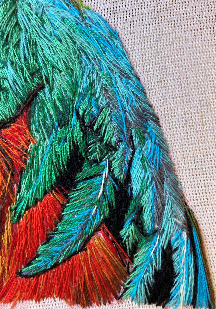 Mi Proyecto del curso: Pintar con hilo: técnicas de ilustración textil 1