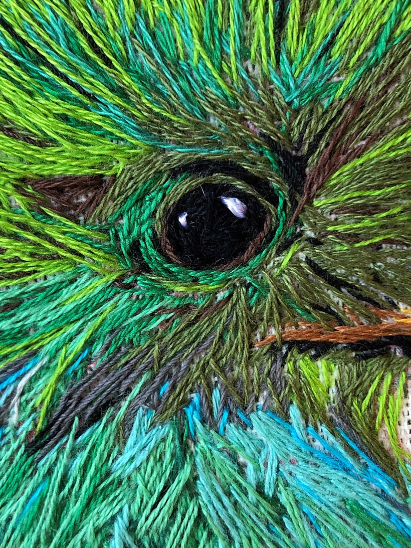 Mi Proyecto del curso: Pintar con hilo: técnicas de ilustración textil 3