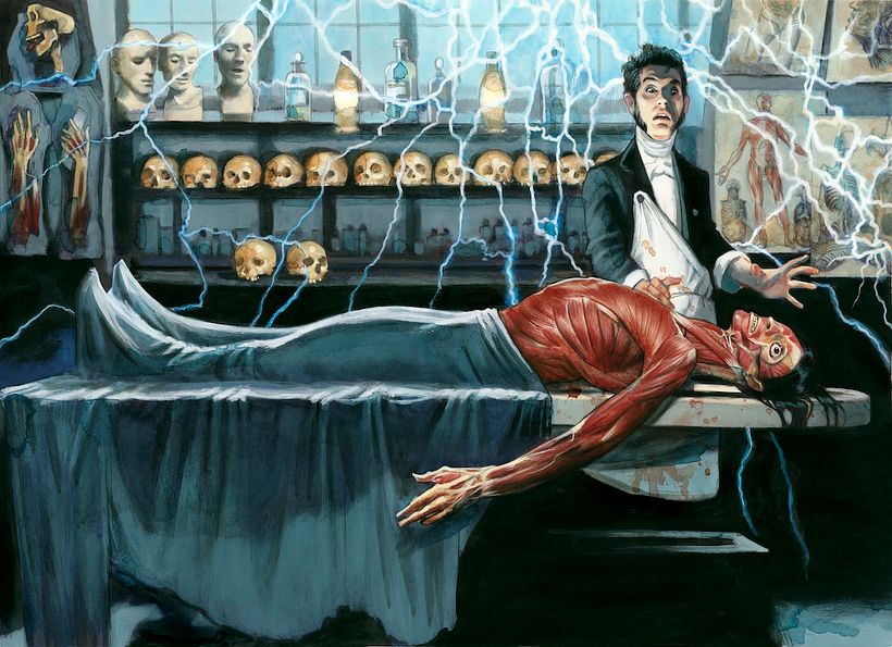 Frankenstein de Mary Shelley (Libro ilustrado con bocetos anexos) 5