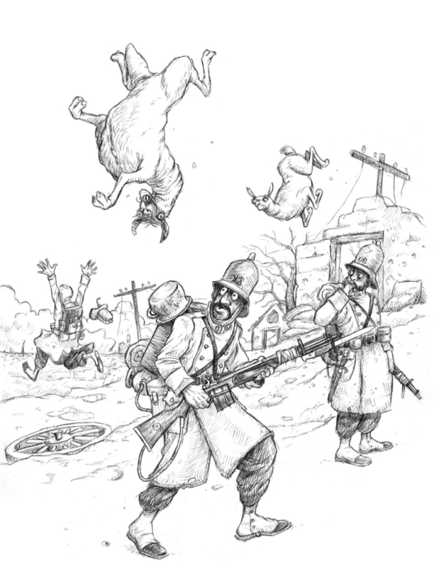 Detail from 'Chronicles of Kumei’s War', by Diego Catalán