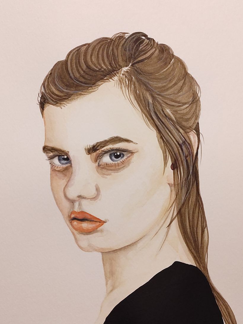 Mi Proyecto del curso: Retrato en acuarela a partir de una fotografía 1