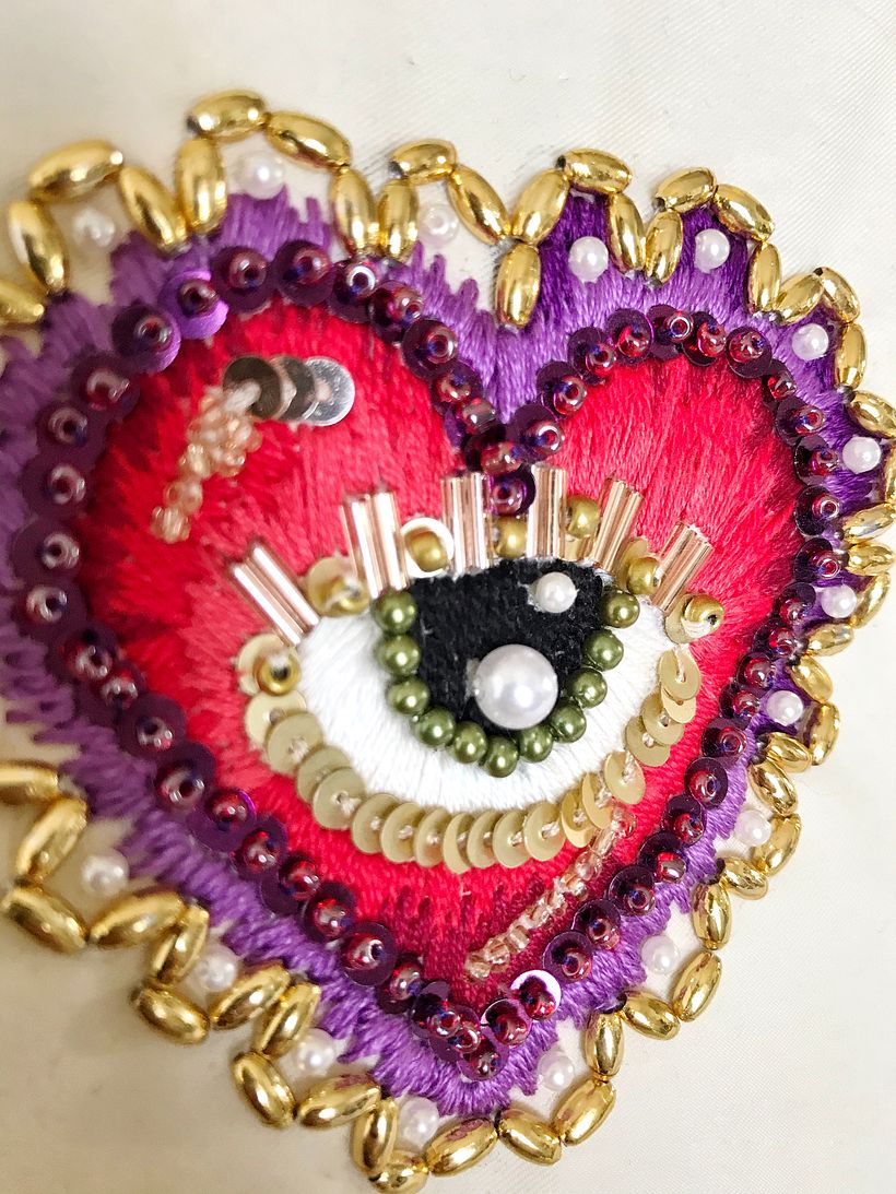 My project in Fashion Design: Painting and Embroidering Garments course -1