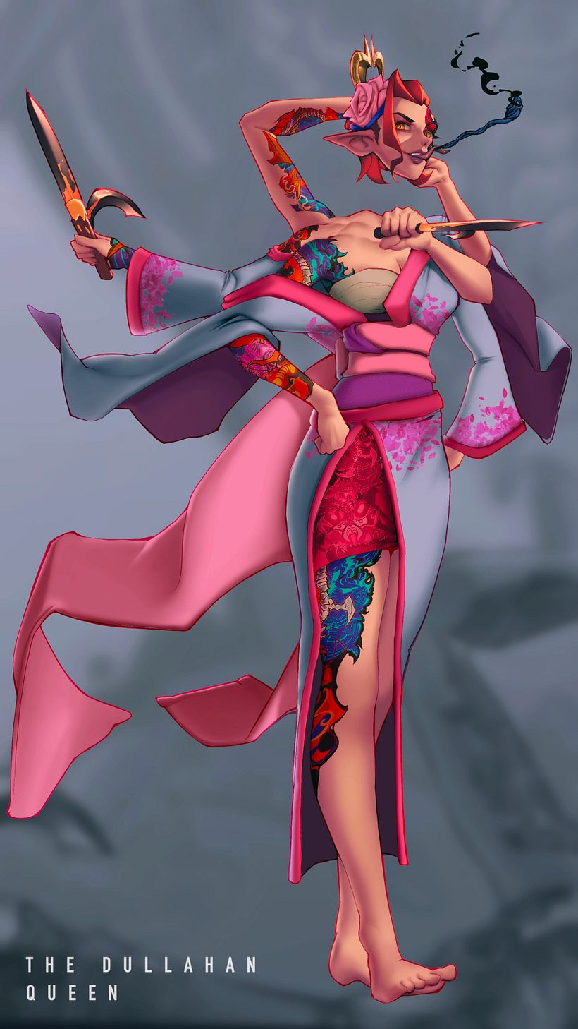 Concepto de Personajes: Reina Dullahan 1