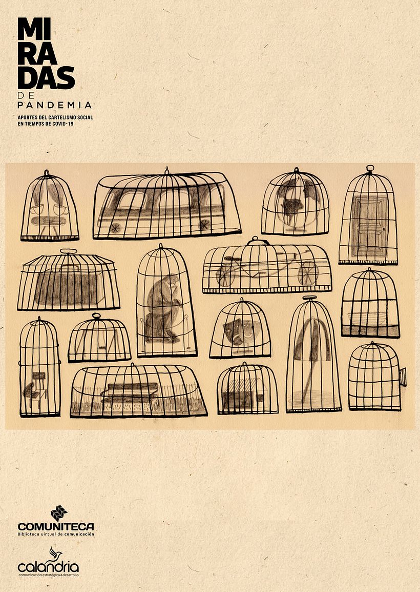 Afiche ilustrado para el concurso "Miradas de Pandemia"