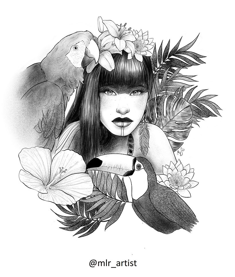 Meu projeto do curso: Desenho e ilustração digital de tatuagens com o Procreate 0