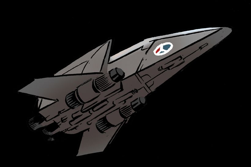 Detalle de nave espacial.