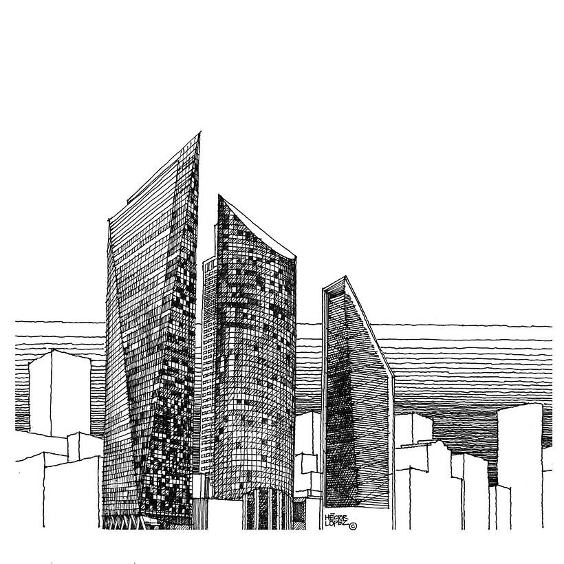 Trying to sketch conceptual Urban scale sketch