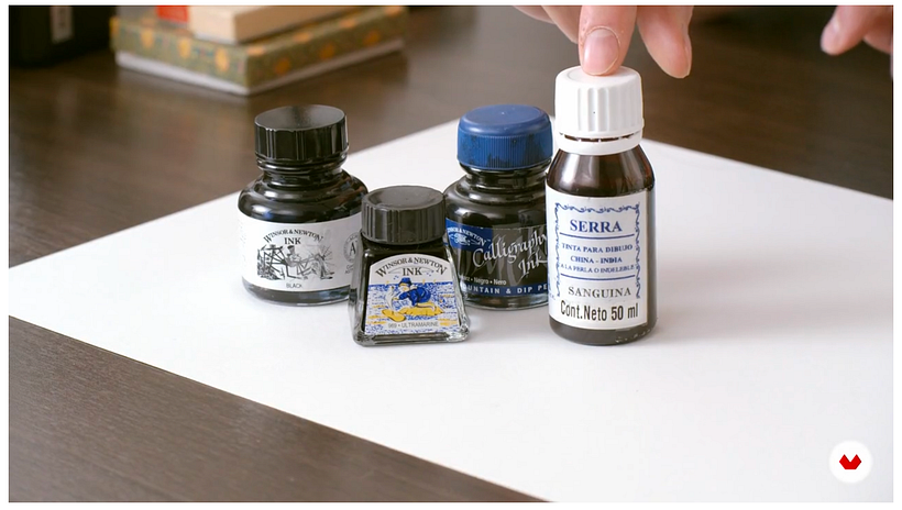Different types of India ink. Joaquín Seguí.