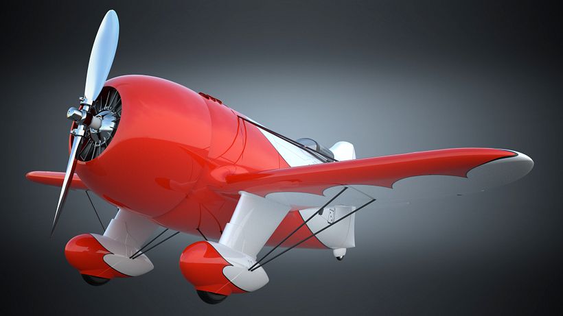 Gee Bee R2 - Práctica de modelado y render 2