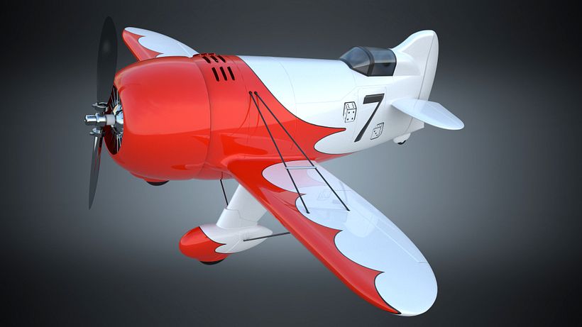 Gee Bee R2 - Práctica de modelado y render 3