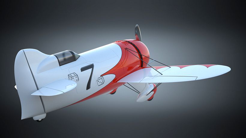 Gee Bee R2 - Práctica de modelado y render 5