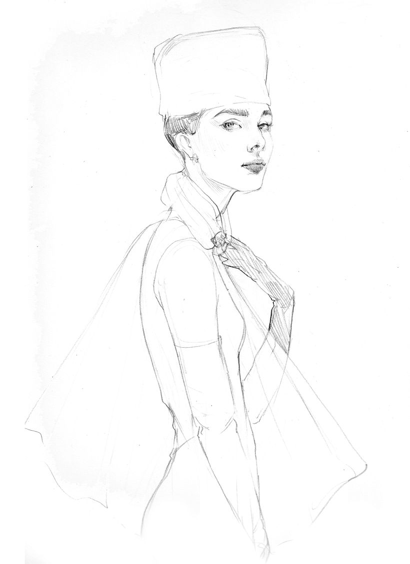 Free Download: Sketch of Audrey Hepburn 1