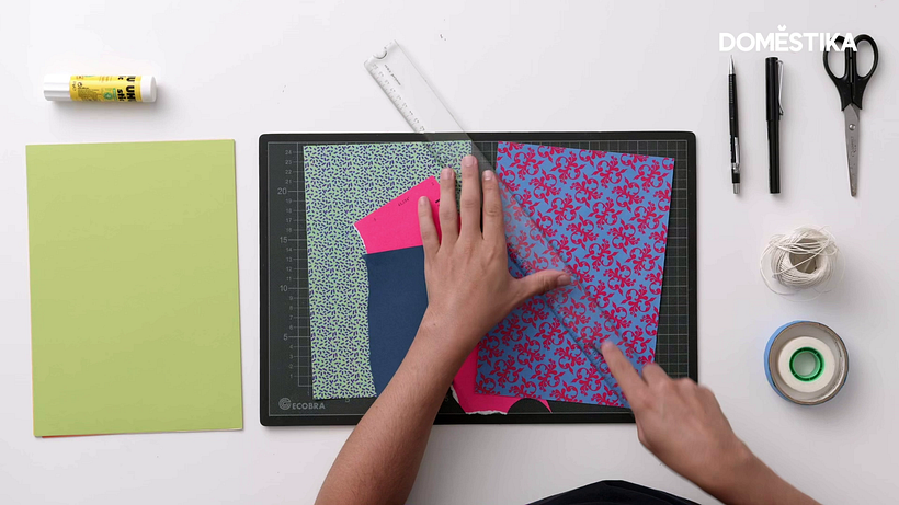 Use the top of the ruler if you’re using a cutter