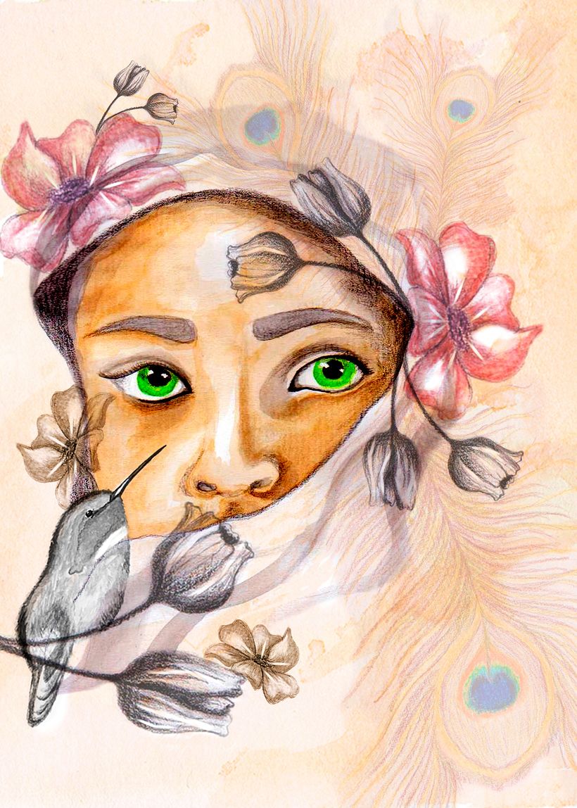 Mi Proyecto del curso: Retrato ilustrado en acuarela 0