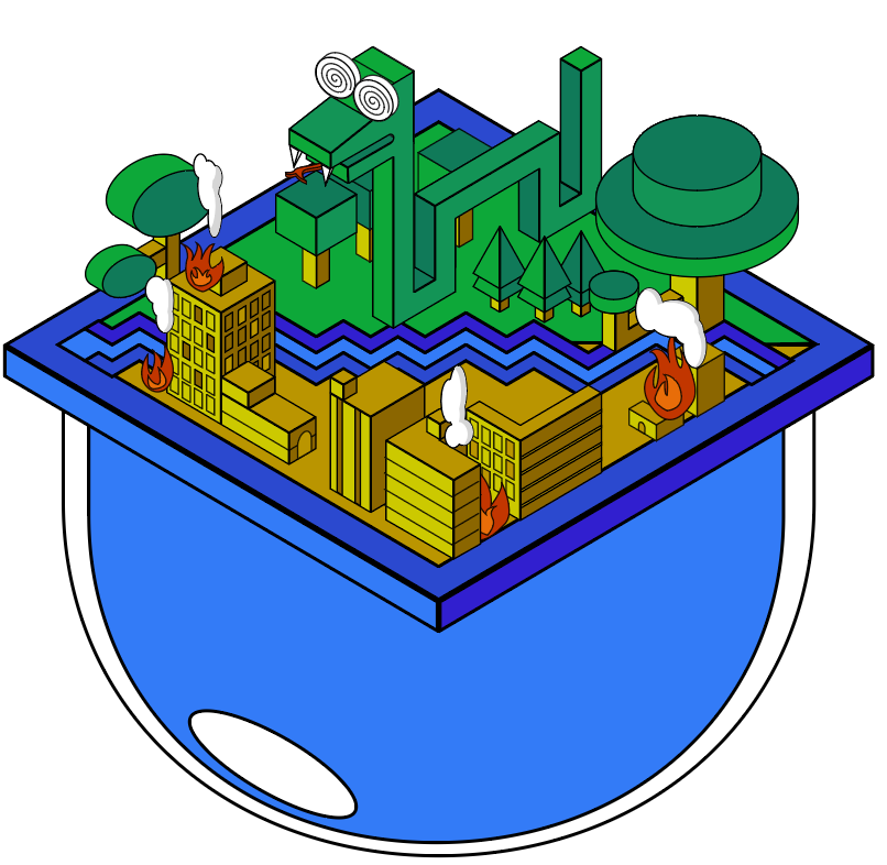 "Save Our Earth" Poster - Isometric Vector Illustration Project  - Diseño de carteles