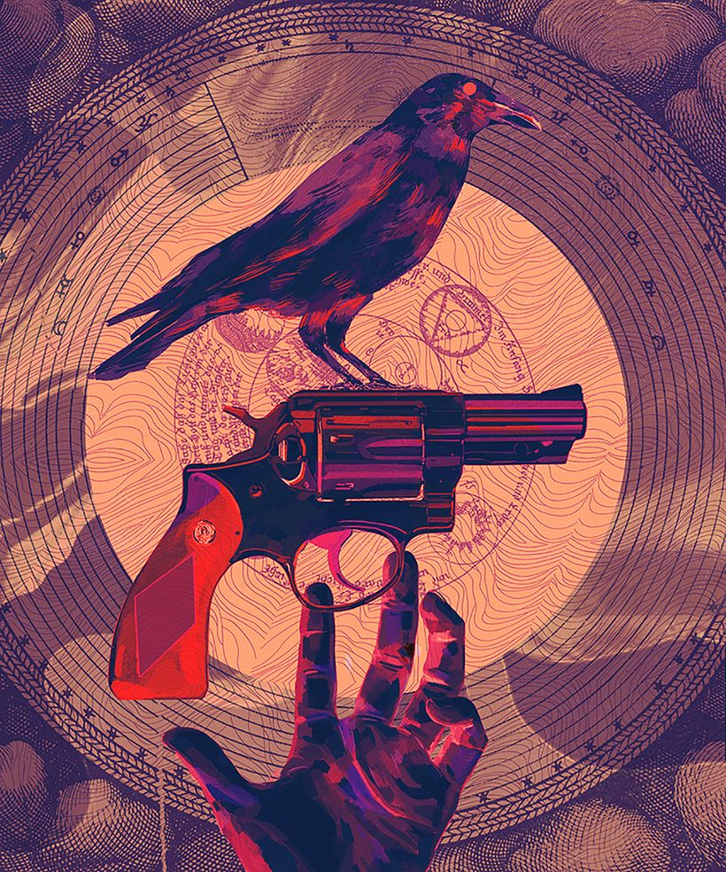 20 Horas. (Ilustración catálogo personal) La he realizado como una portada alternativa para el cómic: Hellblazer.