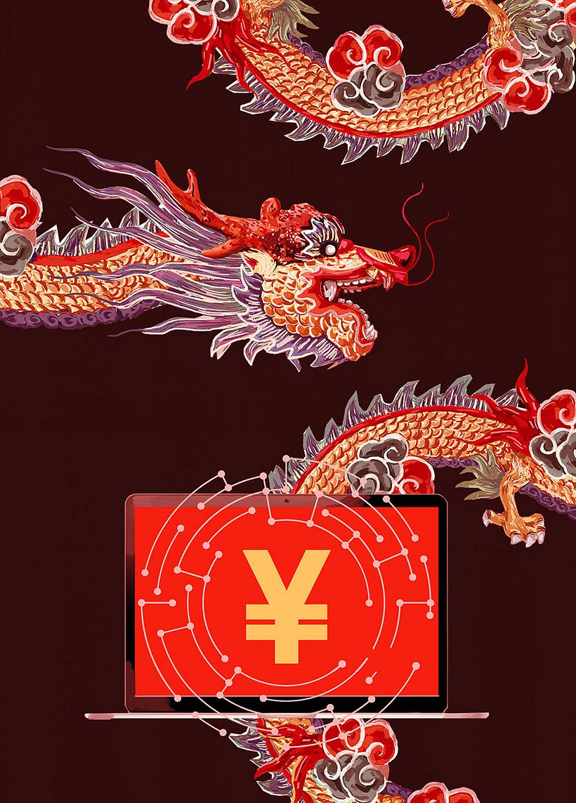 Economía China (Agencia Helman) / Representación icónica del comercio digital en China 2020.