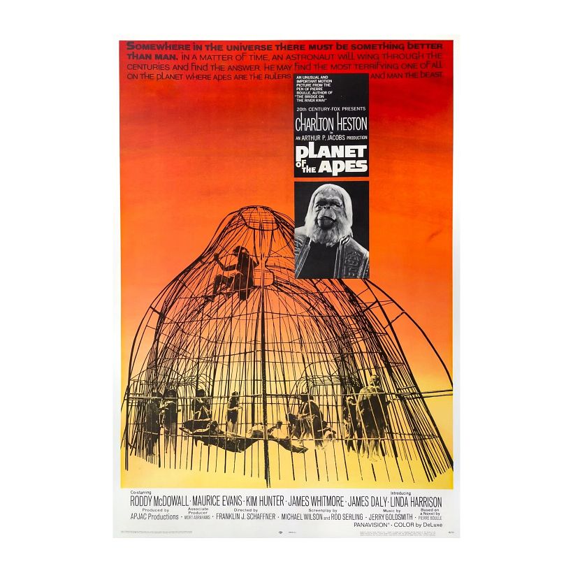 Poster for The Planet of the Apes (1968).