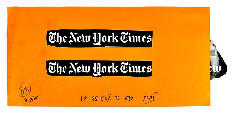 Ed Benguiat. Negative on paper of the New York Times (1966). Cary Graphic Arts Collection.