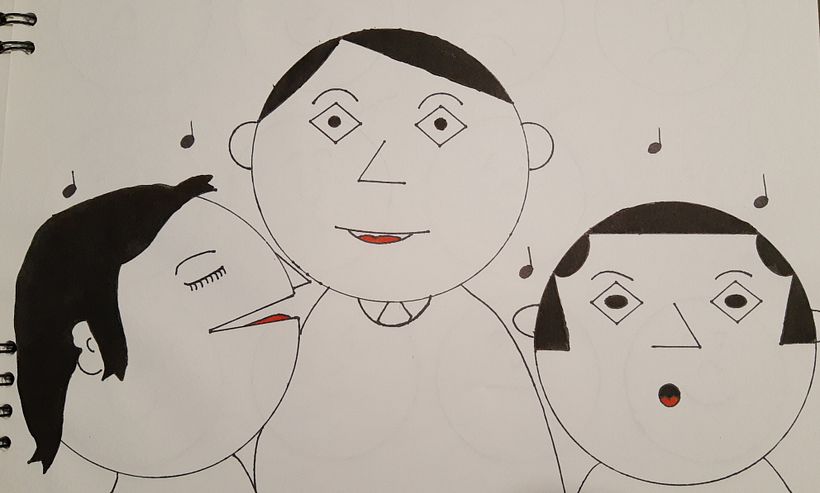 Caras con tinta china