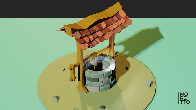 Pozo modelado en 3D para videojuegos 5