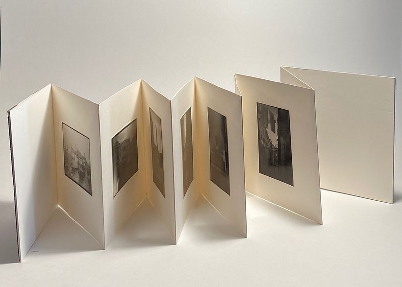 A small concentina of analouge prints from Venice take on a 1920,s box brownie 